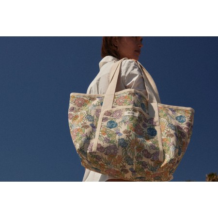 Sac Contemporain imprimé fleurs d'été ou a consommer sur place