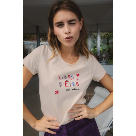 Free to be ecru t-shirt Amélioration de cerveau avec