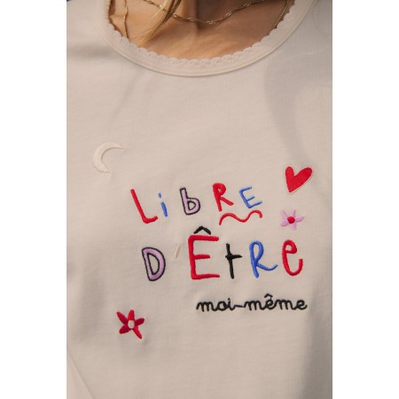 Free to be ecru t-shirt Amélioration de cerveau avec