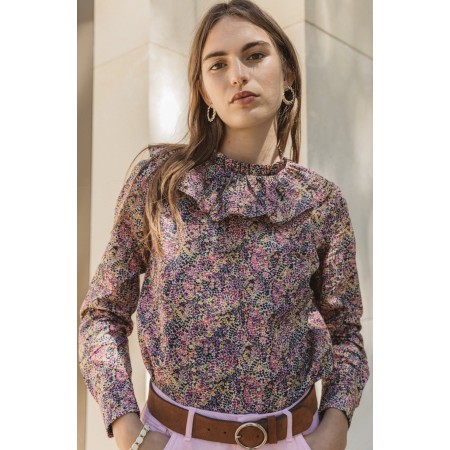 Floral print Pigment blouse vente chaude votre 