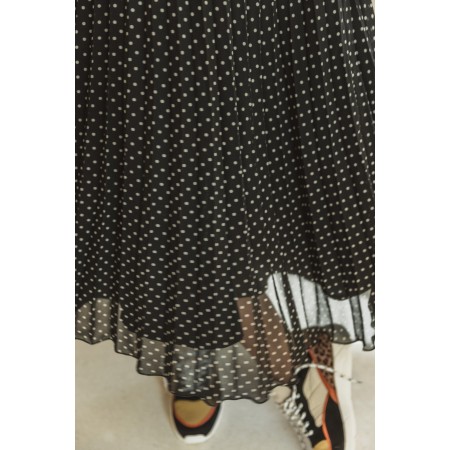 Angelot black skirt with white polka dots Fin de série