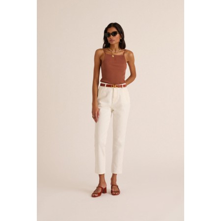 Pearl white Mattis jeans en linge