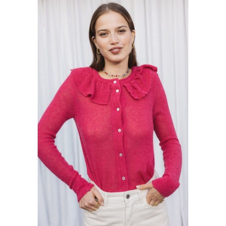 Hugo Raspberry Cardigan destockage