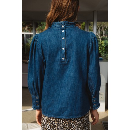 Fortune denim blue midi blouse Economisez 