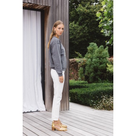 Pearl white Mattis jeans en linge