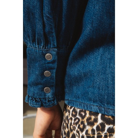 Fortune denim blue midi blouse Economisez 