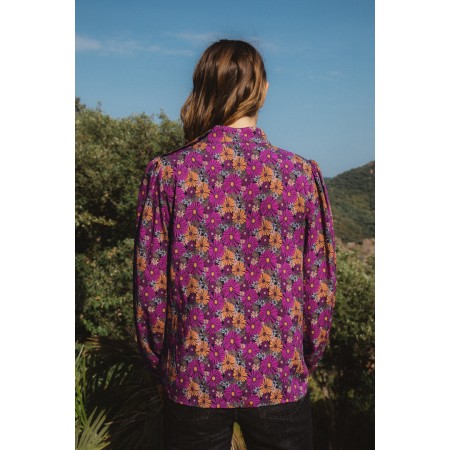 Estime blouse with sixties flower print ou a consommer sur place