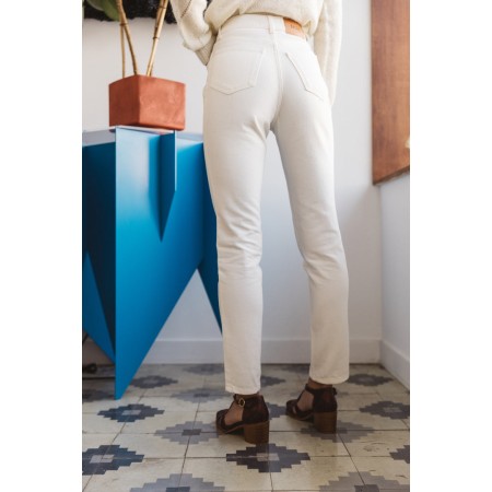 Pearl white Mattis jeans en linge