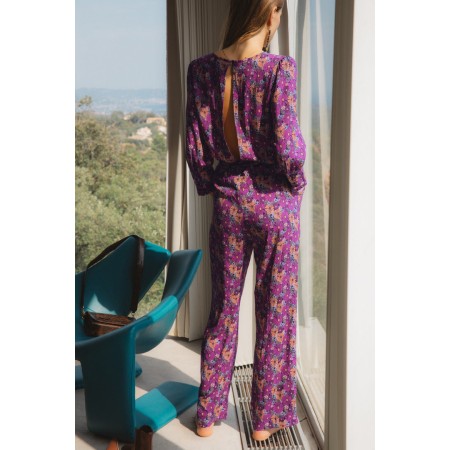 Sixties floral print Groove jumpsuit les muscles