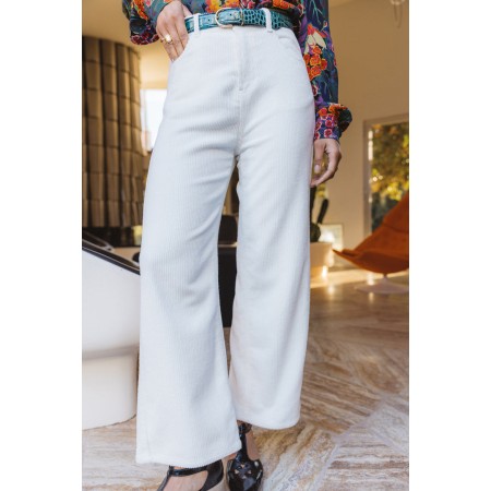 Pearl white Adriano trousers paiement sécurisé