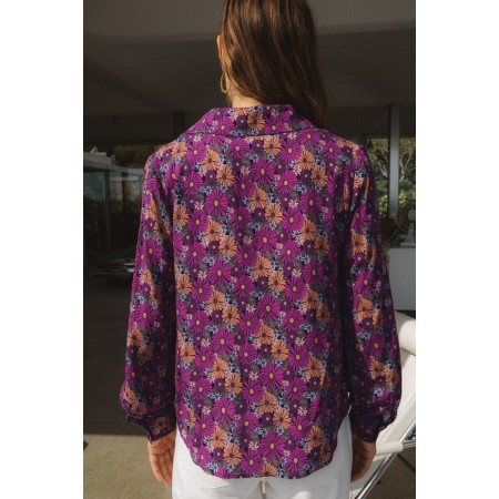 Sixties floral print George shirt solde