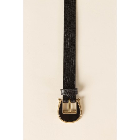 embossed black scandal belt Comparez et commandez 