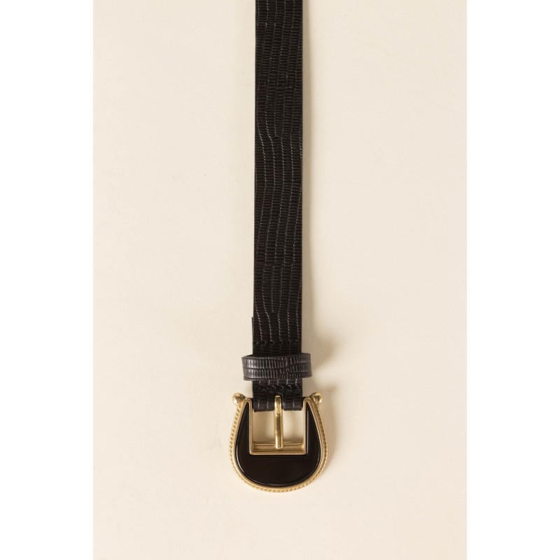 embossed black scandal belt Comparez et commandez 