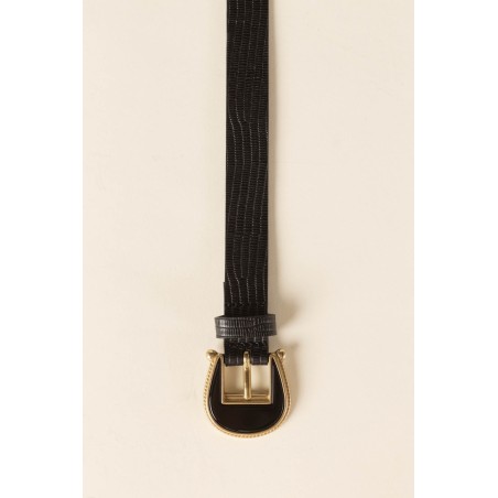 embossed black scandal belt Comparez et commandez 