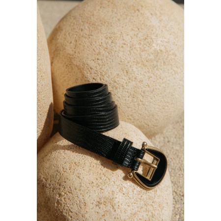 embossed black scandal belt Comparez et commandez 