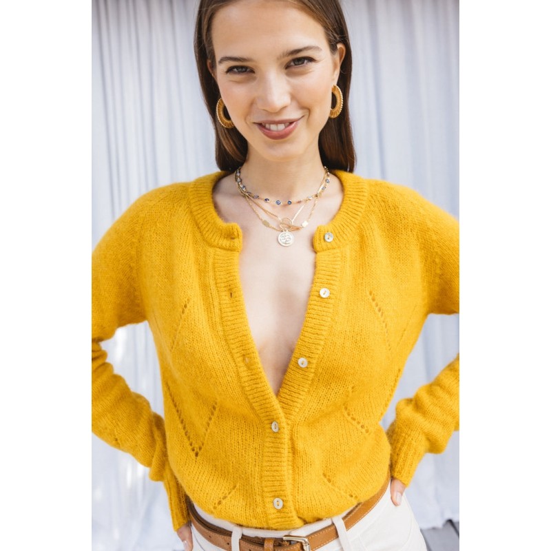 Caleb yellow gold cardigan offre 