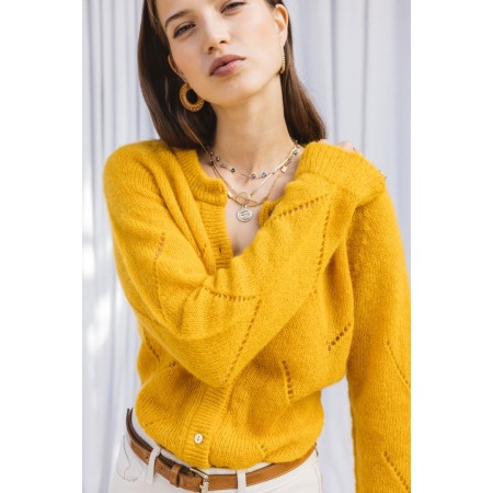 Caleb yellow gold cardigan offre 