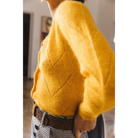 Caleb yellow gold cardigan offre 