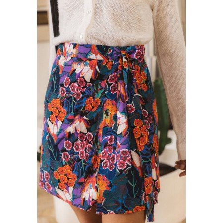 Cadence skirt with bouquet of flowers print Pour