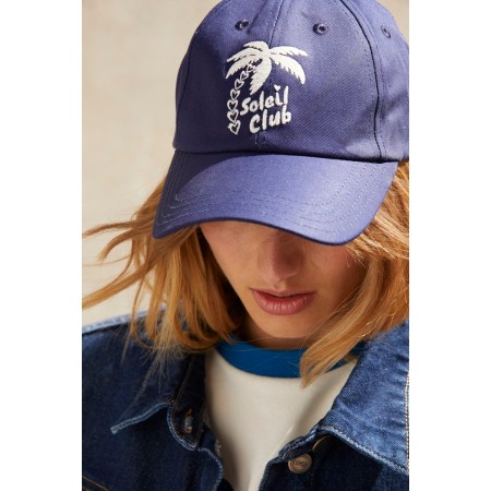 Casquette Soleil Club écru et bleu Faites des économies