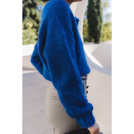 Blue Nolan cardigan basket pas cher