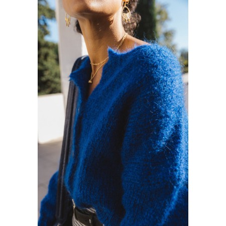 Blue Nolan cardigan basket pas cher