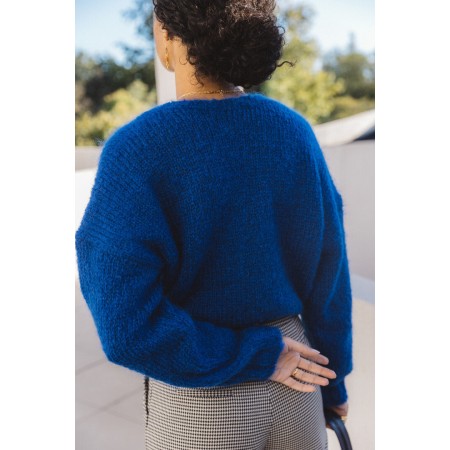 Blue Nolan cardigan basket pas cher