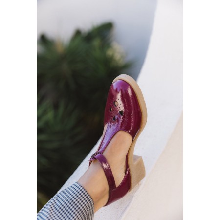 Crinkled purple patent Rosie Mary Janes store