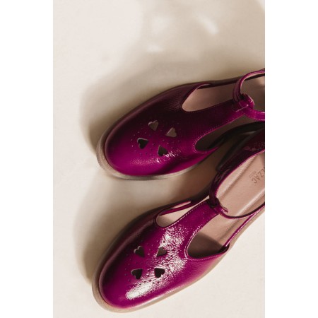 Crinkled purple patent Rosie Mary Janes store