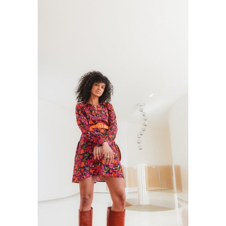 Sequence dress with nymphea print plus qu'un jeu 