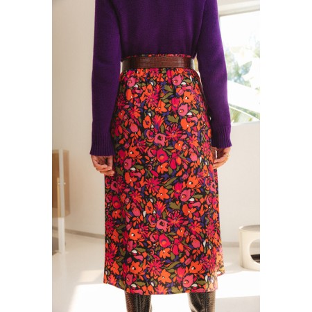 Sally skirt with waterlily print paiement sécurisé