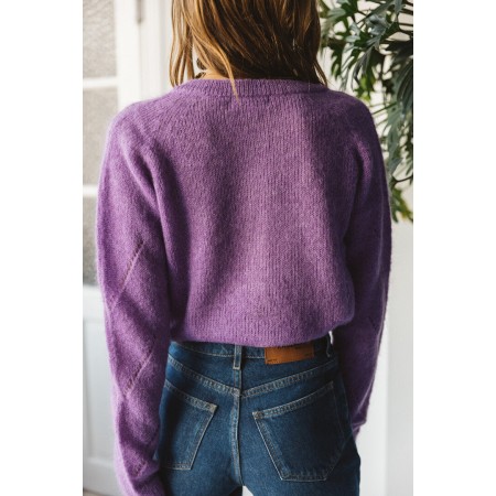 PURPLE CALEB CARDIGAN Venez acheter