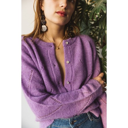 PURPLE CALEB CARDIGAN Venez acheter