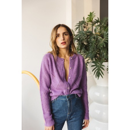 PURPLE CALEB CARDIGAN Venez acheter