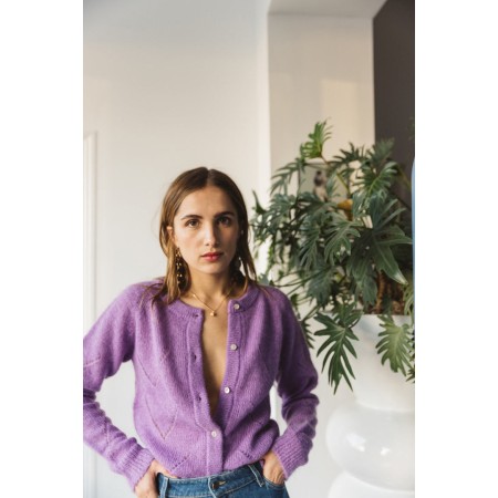 PURPLE CALEB CARDIGAN Venez acheter