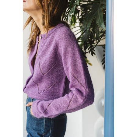 PURPLE CALEB CARDIGAN Venez acheter