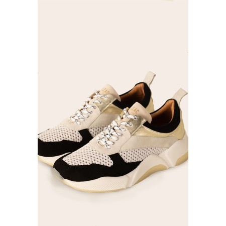 Black and gold Fédor sneakers 50-70% off 