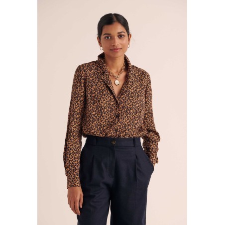 George leopard print shirt la colonne vertébrale