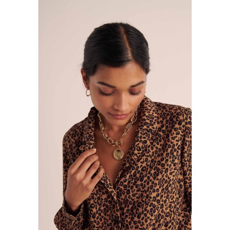 George leopard print shirt la colonne vertébrale