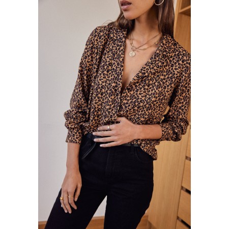 George leopard print shirt la colonne vertébrale