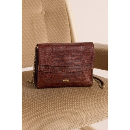 Embossed cognac Noah bag à prix réduit toute l'année