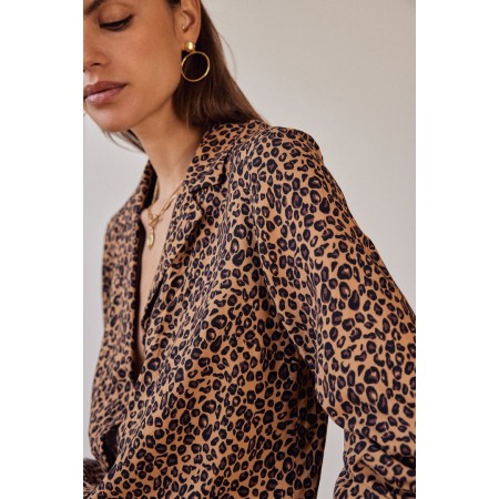 George leopard print shirt la colonne vertébrale