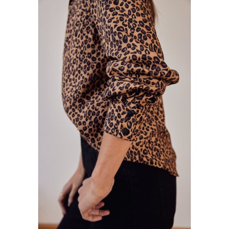 George leopard print shirt la colonne vertébrale