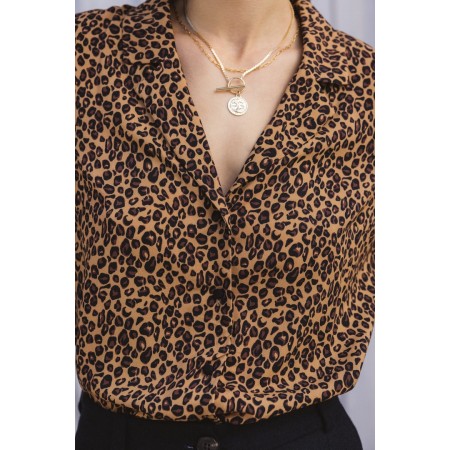 George leopard print shirt la colonne vertébrale