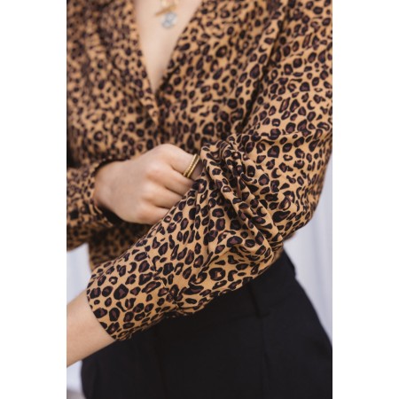 George leopard print shirt la colonne vertébrale