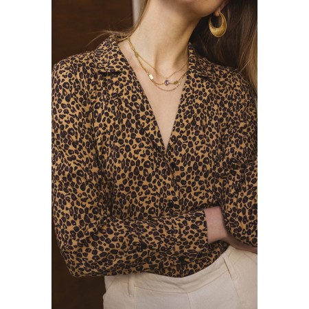 George leopard print shirt la colonne vertébrale