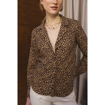 George leopard print shirt la colonne vertébrale