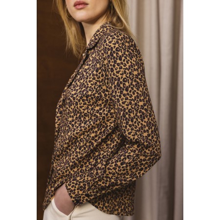 George leopard print shirt la colonne vertébrale