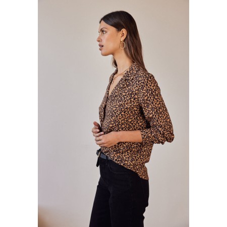 George leopard print shirt la colonne vertébrale