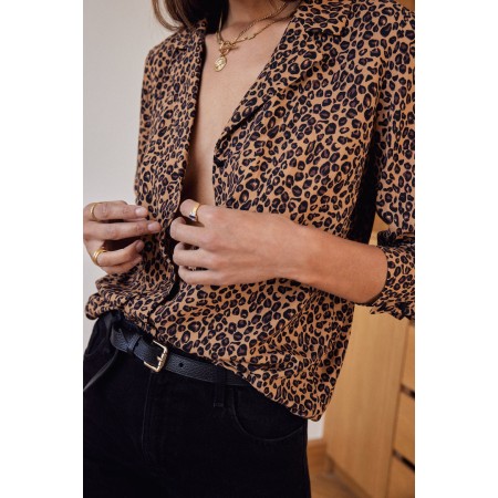 George leopard print shirt la colonne vertébrale